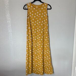 Uniqlo Tale of Gengi Cotton Yellow Print Maxi Dress XS